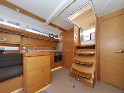 Galley of Family Office, a Dufour 412 GL sailboat at Općina Sukošan, Croatia