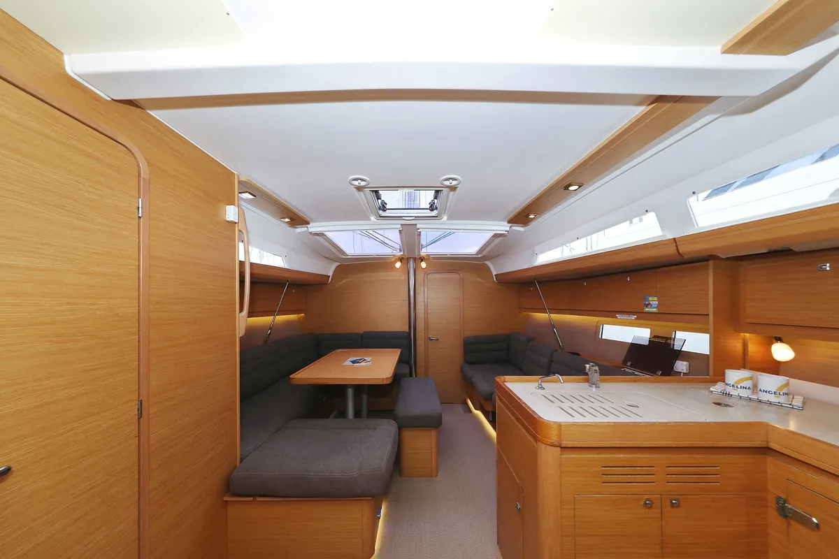 Salon of Family Office, a Dufour 412 GL sailboat at Općina Sukošan, Croatia