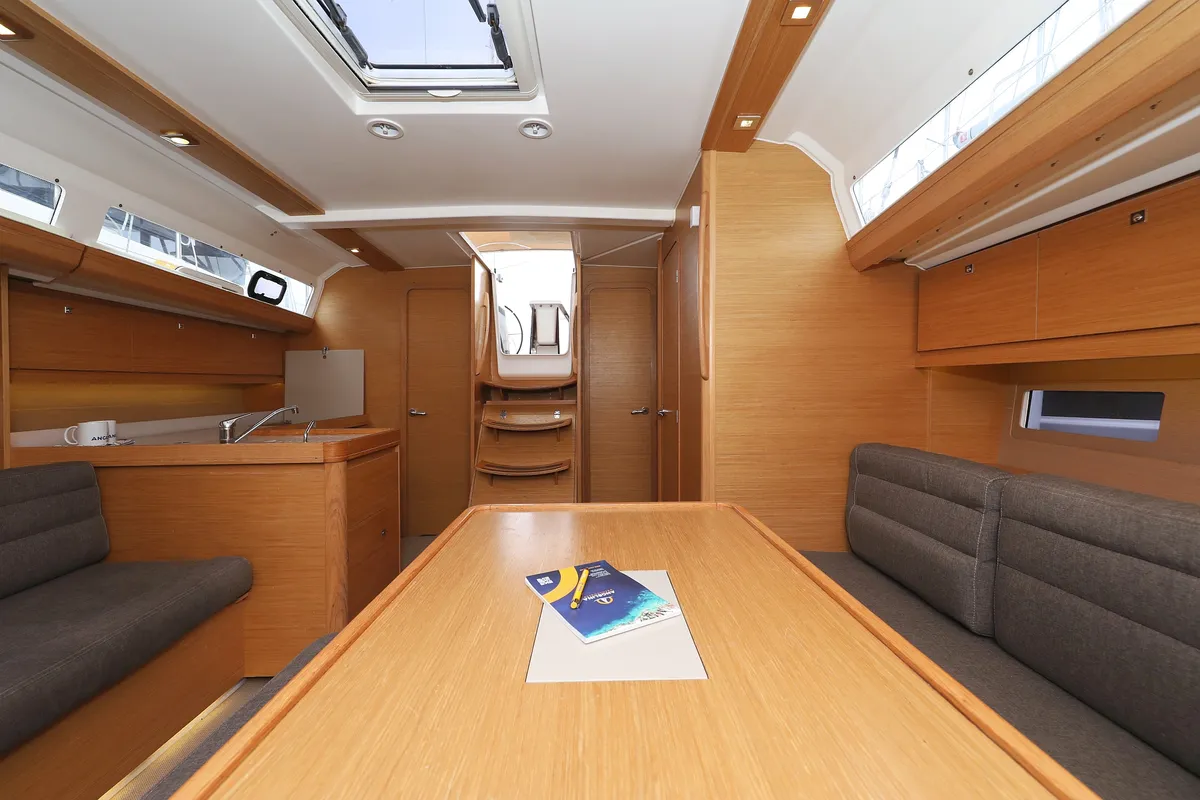 Salon of Family Office, a Dufour 412 GL sailboat at Općina Sukošan, Croatia
