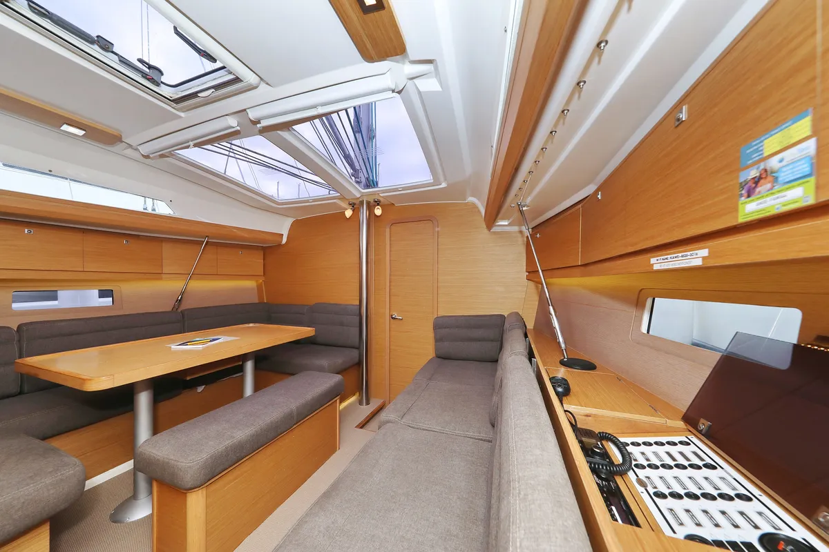 Salon of Family Office, a Dufour 412 GL sailboat at Općina Sukošan, Croatia