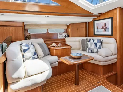 Salon of Honey Ryder, a Jeanneau 54 sailboat at Athens, Greece