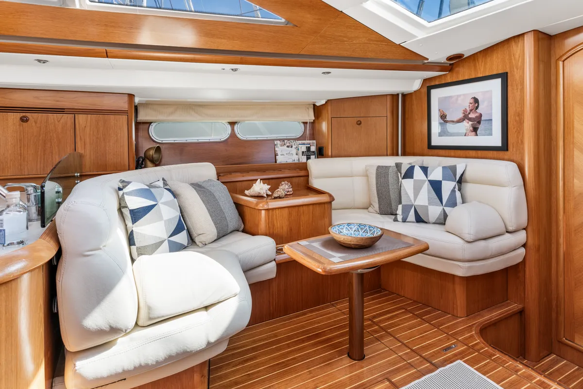 Salon of Honey Ryder, a Jeanneau 54 sailboat at Athens, Greece