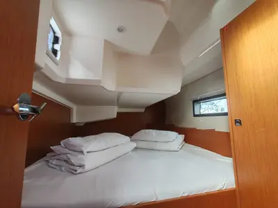 Cabin on Seaduction, a Bavaria C42 sailboat at Općina Pakoštane, Croatia