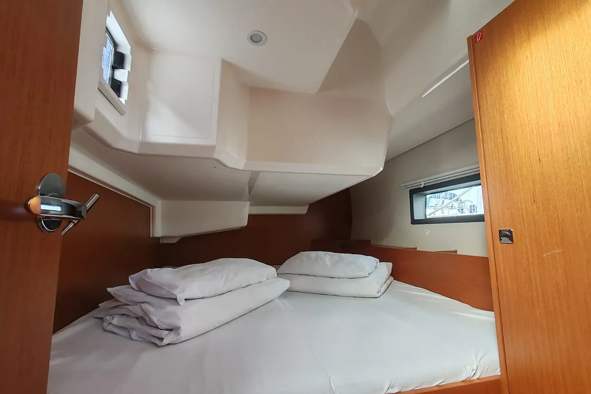 Cabin on Seaduction, a Bavaria C42 sailboat at Općina Pakoštane, Croatia
