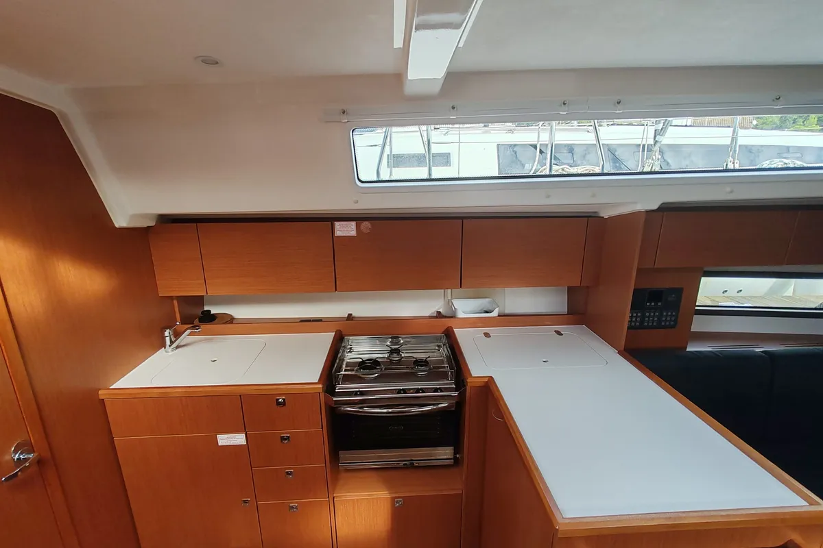 Galley of Seaduction, a Bavaria C42 sailboat at Općina Pakoštane, Croatia