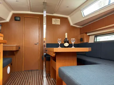 Salon of Seaduction, a Bavaria C42 sailboat at Općina Pakoštane, Croatia