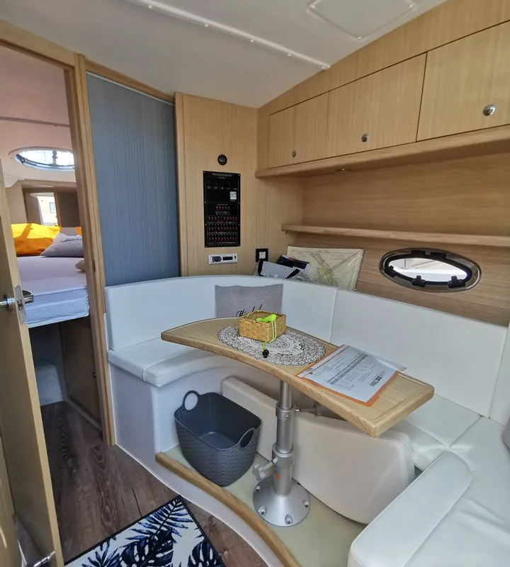 Salon of Max 2, a Grginić jahte Mirakul 30 motorboat at Općina Sukošan, Croatia