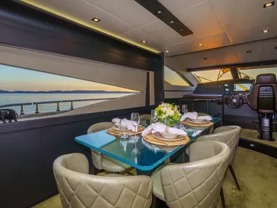 Salon of Dalia, a Dominator 780S Deluxe motor yacht at Općina Sukošan, Croatia
