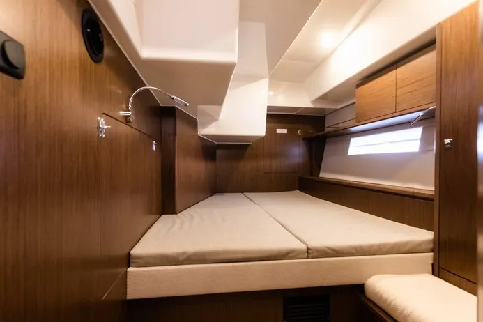 Cabin on Elli, a Bavaria C57 sailboat at Athens, Greece