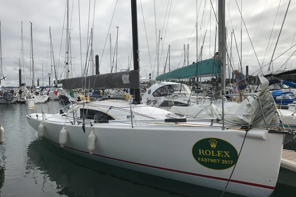 Kurun, a JPK 10.10 sailboat at La Trinité-sur-Mer, France