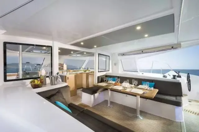 Salon of Nautitech 40 Open, a catamaran at Mai Khao, Thailand