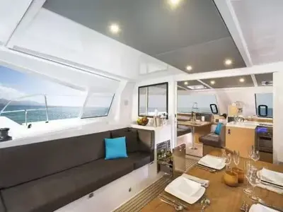 Salon of Nautitech 40 Open, a catamaran at Mai Khao, Thailand