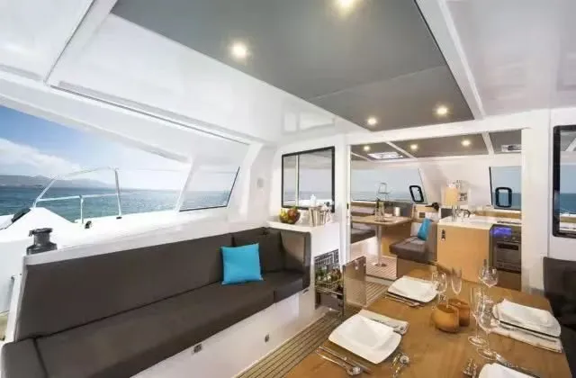 Salon of Nautitech 40 Open, a catamaran at Mai Khao, Thailand