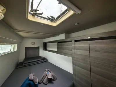 Cabin on Nautitech 40 Open, a catamaran at Mai Khao, Thailand