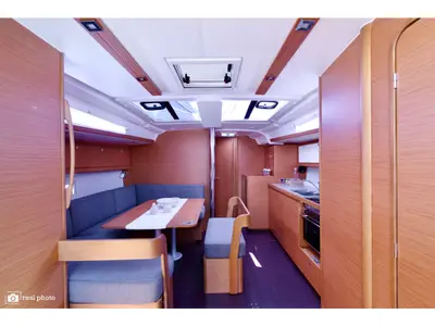 Salon of Noah - Water maker, Solar Panel, a Dufour 430 sailboat at Cannigione, Italy