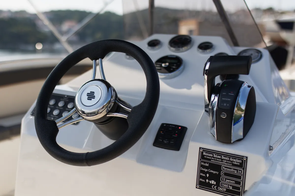 Cockpit of Comfort, a Gulet Motorboat motorboat at Dubrovnik, Croatia