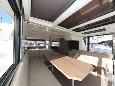 Salon of Air Space, a Bali 4.2 catamaran at Grad Vodice, Croatia