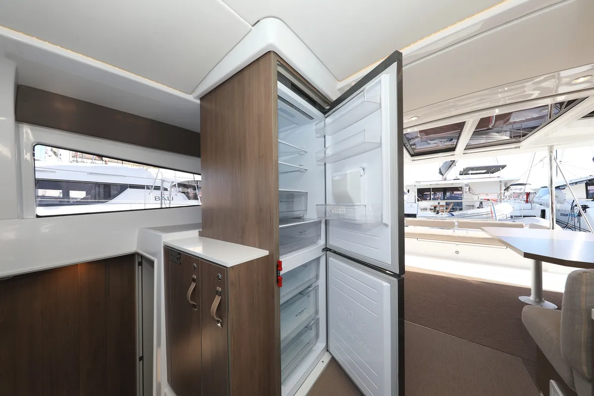 Galley of Air Space, a Bali 4.2 catamaran at Grad Vodice, Croatia
