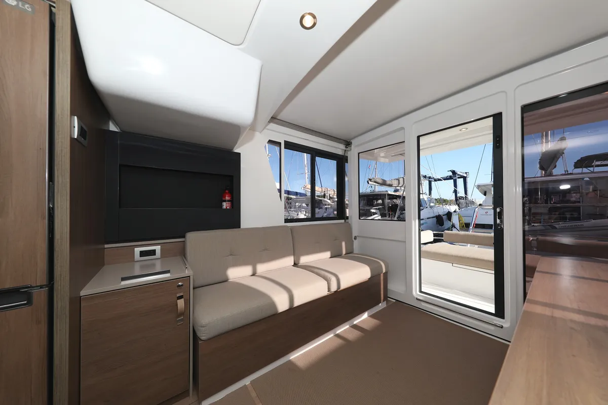 Salon of Air Space, a Bali 4.2 catamaran at Grad Vodice, Croatia