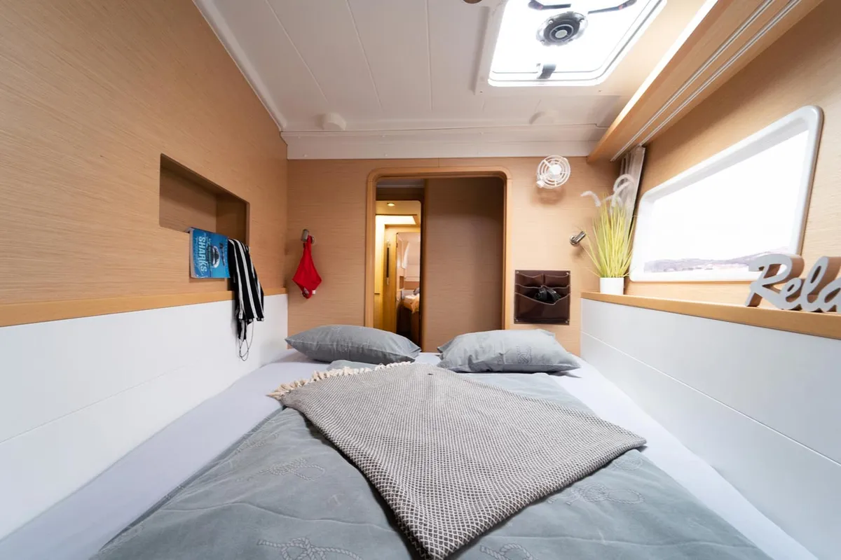 Cabin on Secret of Life, a Lagoon 400 S2 catamaran at Grad Šibenik, Croatia