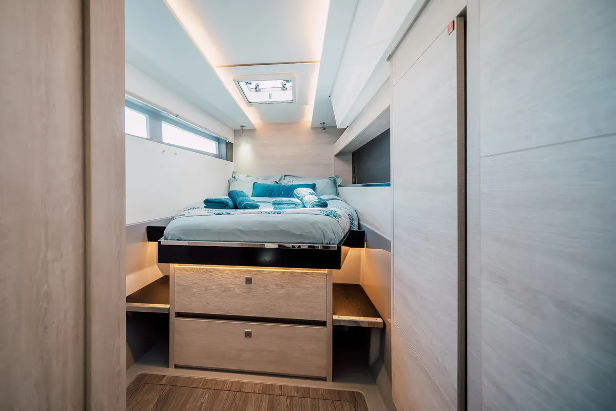 Cabin on LADY AMANDA, a Leopard 50 catamaran at Jezera, Croatia