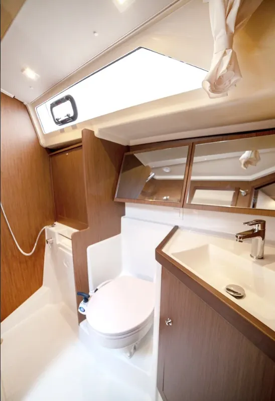 Head on Sail Orion, a Beneteau Oceanis 41.1 sailboat at Marmaris, Turkey