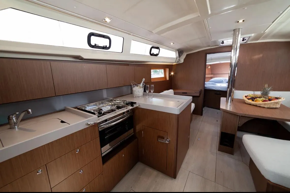 Galley of Sail Orion, a Beneteau Oceanis 41.1 sailboat at Marmaris, Turkey