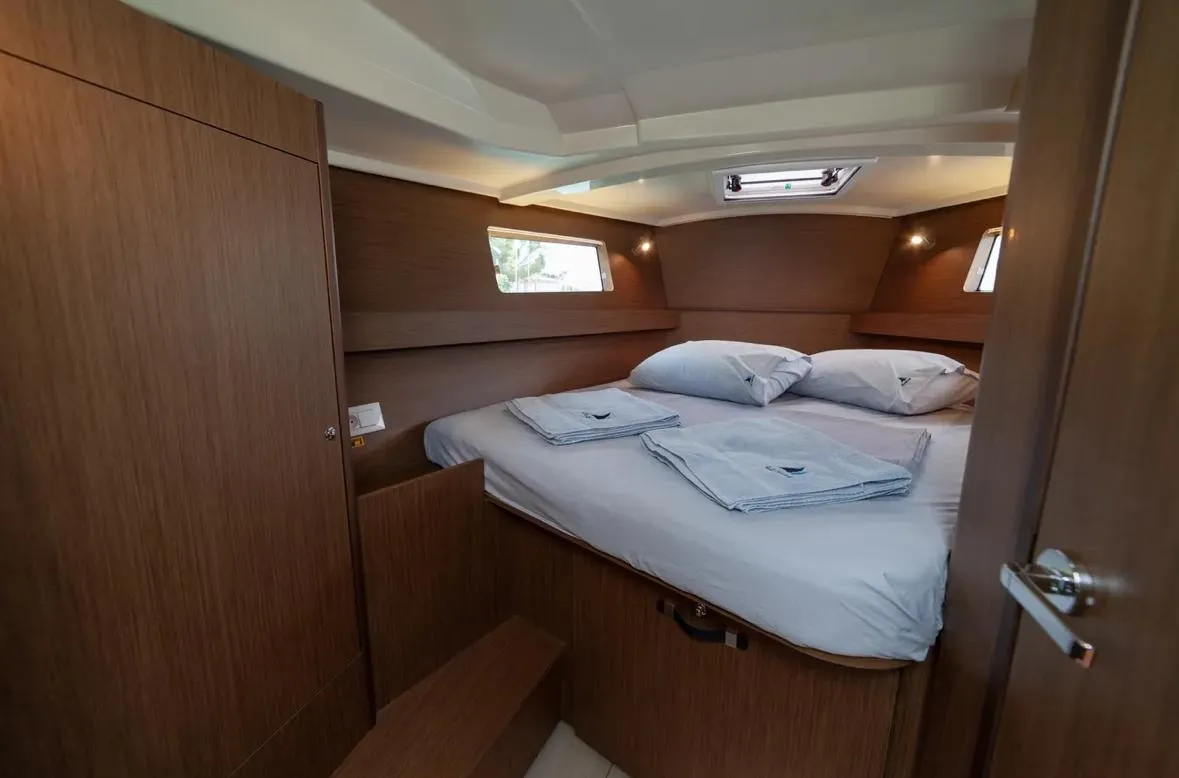 Cabin on Sail Orion, a Beneteau Oceanis 41.1 sailboat at Marmaris, Turkey