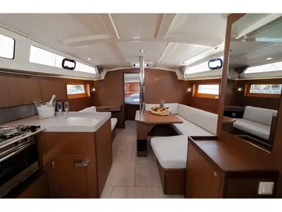 Salon of Sail Orion, a Beneteau Oceanis 41.1 sailboat at Marmaris, Turkey
