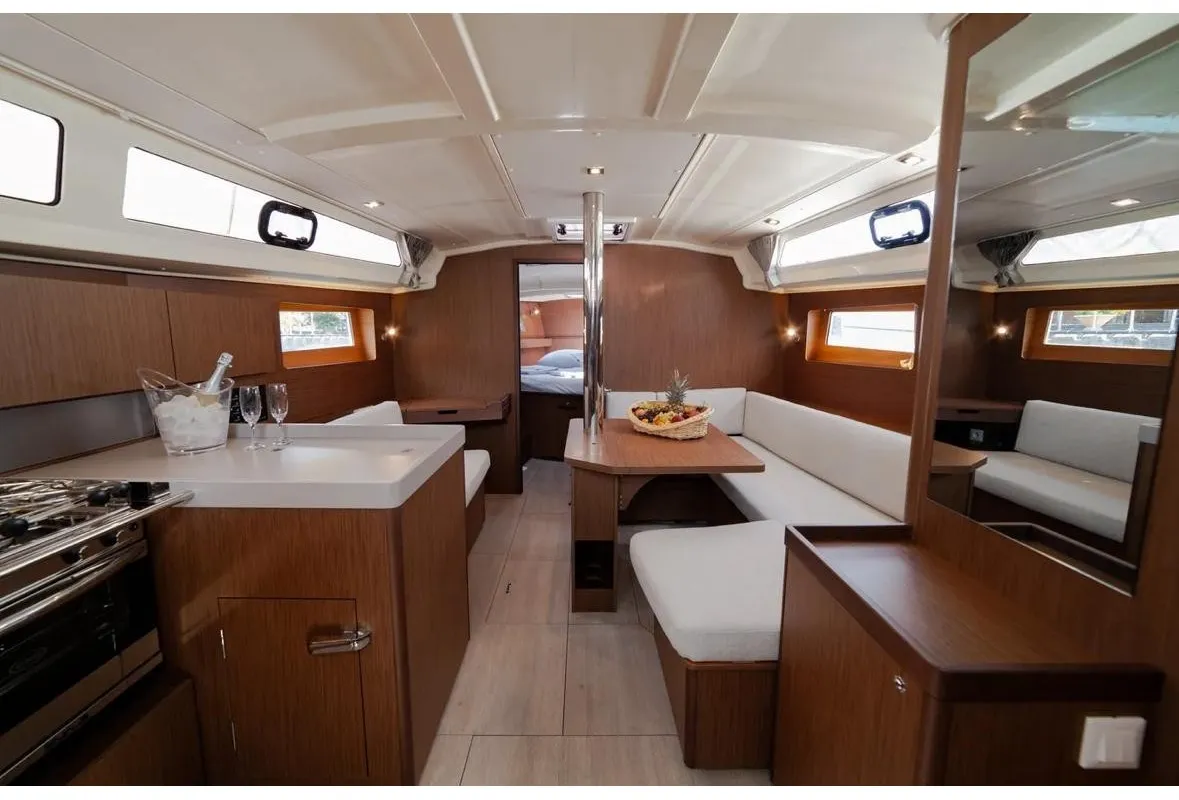 Salon of Sail Orion, a Beneteau Oceanis 41.1 sailboat at Marmaris, Turkey