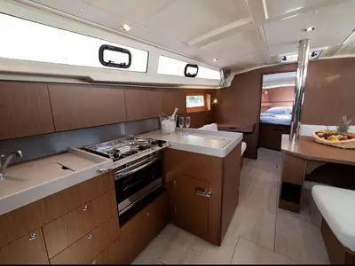 Galley of Sail Orion, a Beneteau Oceanis 41.1 sailboat at Marmaris, Turkey