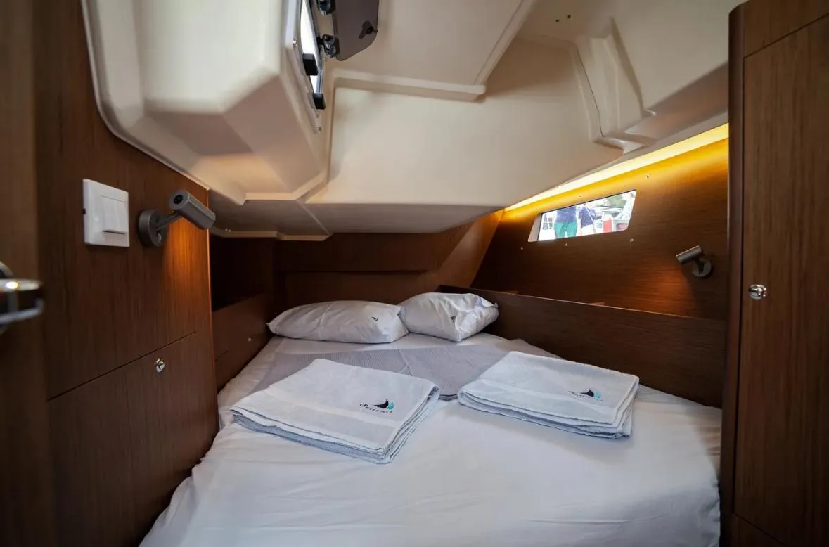 Cabin on Sail Orion, a Beneteau Oceanis 41.1 sailboat at Marmaris, Turkey