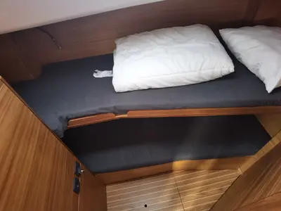 Cabin on SkyFall, a Elan Impression 50.1 sailboat at Punat, Croatia
