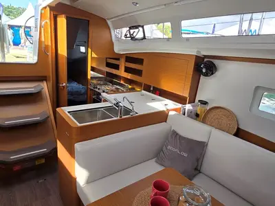 Galley of Princess Anja, a Jeanneau Sun Odyssey 380 sailboat at Grad Pula, Croatia