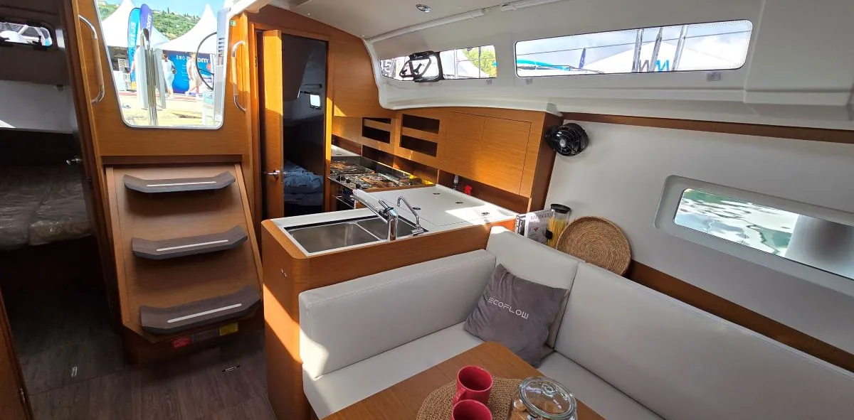 Galley of Princess Anja, a Jeanneau Sun Odyssey 380 sailboat at Grad Pula, Croatia