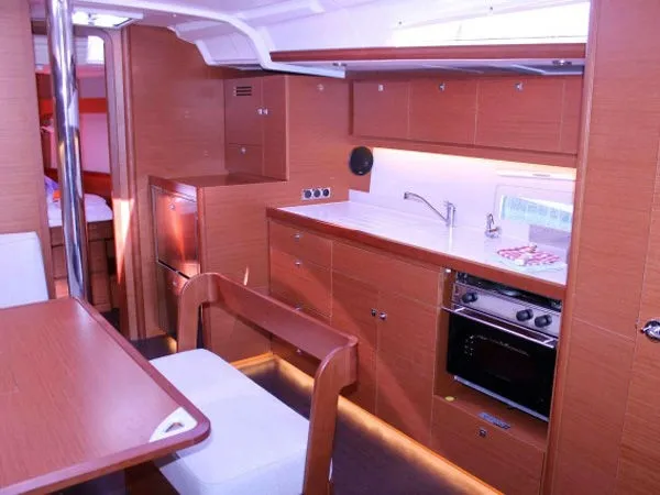Galley of Tahiri, a Dufour 430 sailboat at Naples, Italy