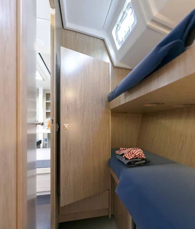 Cabin on Vela, a Bavaria C46 sailboat at Grad Biograd na Moru, Croatia