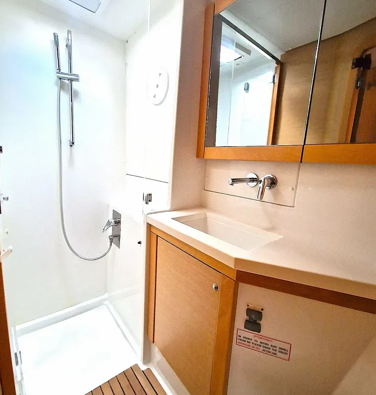Head on Emoseaon, a Lagoon 450 F catamaran at Municipal Unit of Lefkada, Greece