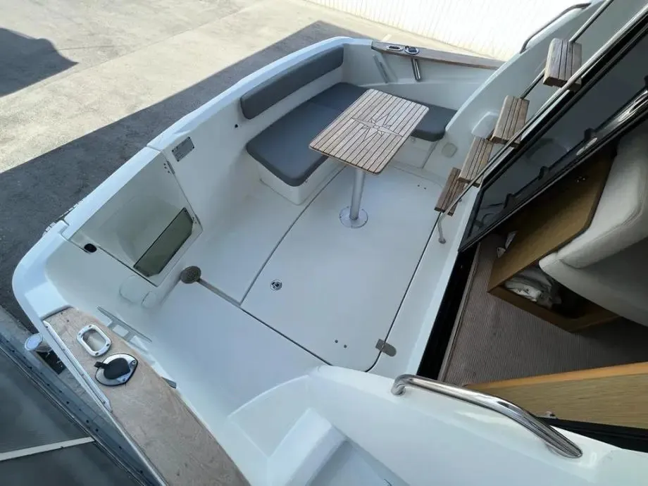Deck of Antares 32 Fly, a Beneteau Antares 32 motorboat at Grad Trogir, Croatia