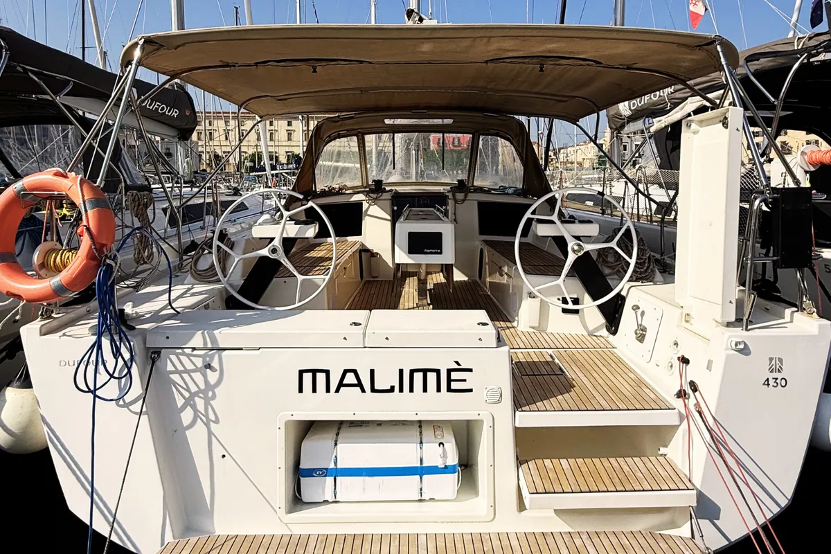 Malime, a Dufour 430 GL sailboat at Procida, Italy
