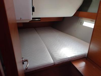 Cabin on Malime, a Dufour 430 GL sailboat at Procida, Italy