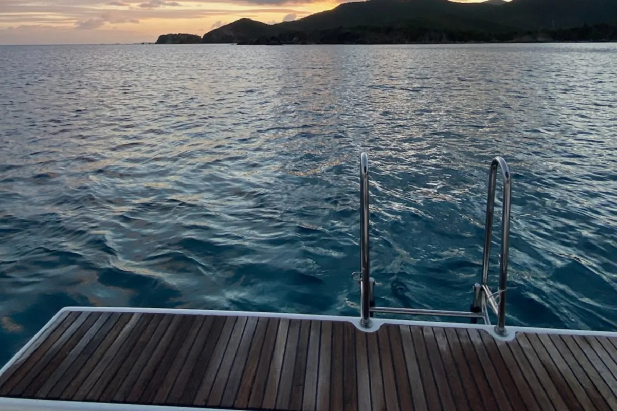 Deck of Spindrift, a Beneteau Oceanis 45 sailboat at Road Town, British Virgin Islands