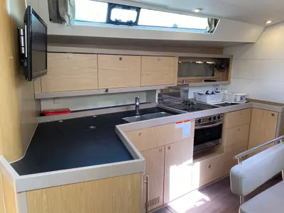 Galley of Spindrift, a Beneteau Oceanis 45 sailboat at Road Town, British Virgin Islands