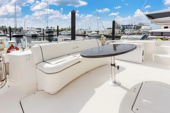 Deck of Parr T On, a Sea Ray 60 Sundancer motorboat at Stock Island, United States