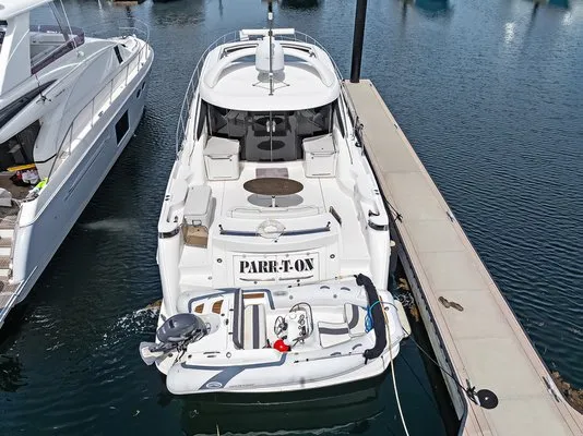 Exterior view of Parr T On, a Sea Ray 60 Sundancer motorboat at Stock Island, United States