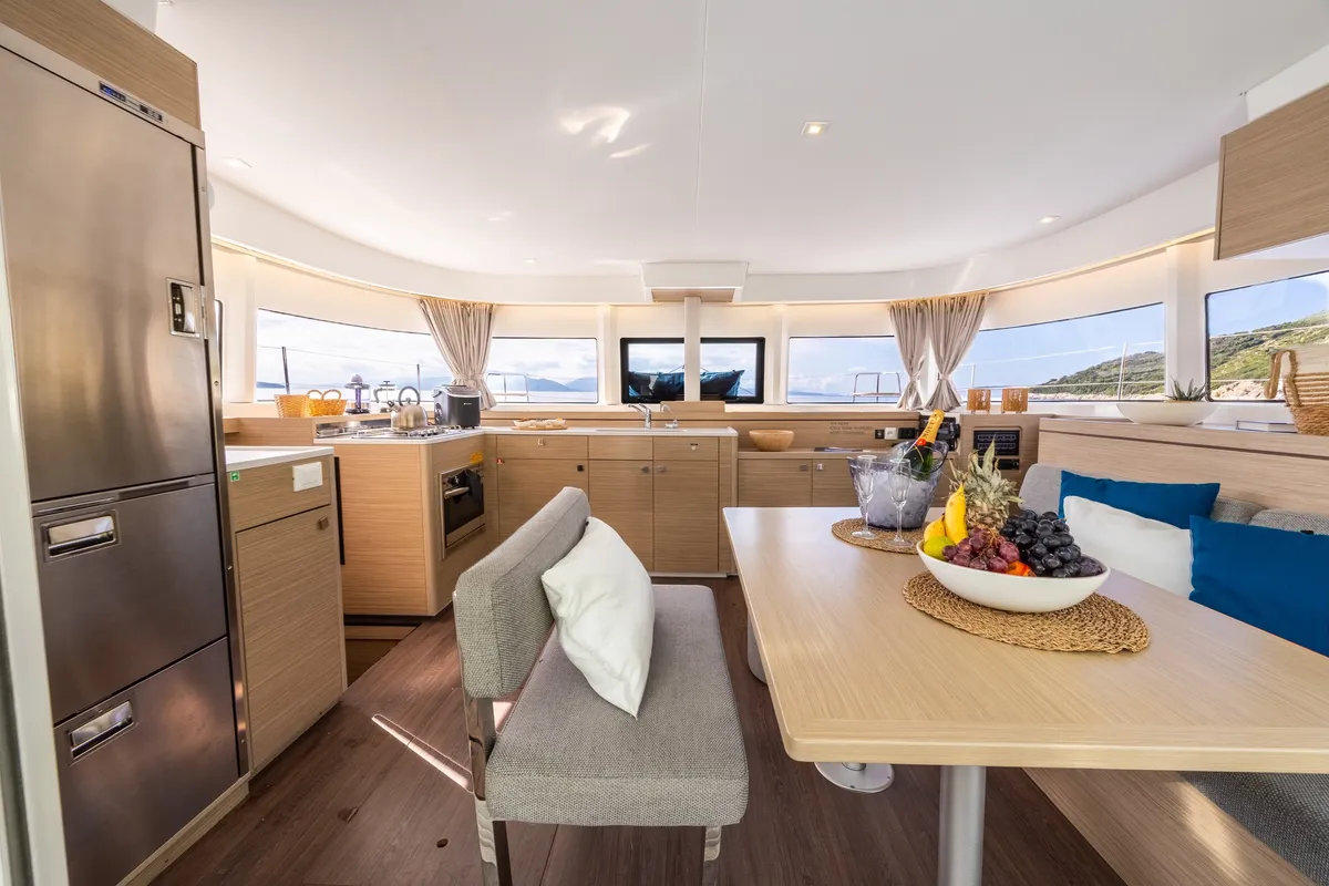 Galley of NEMI, a Lagoon 43 catamaran at Municipal Unit of Lefkada, Greece