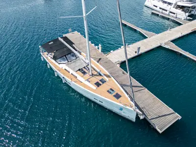 Star Princess, a Hanse 575 sailboat at Primošten, Croatia