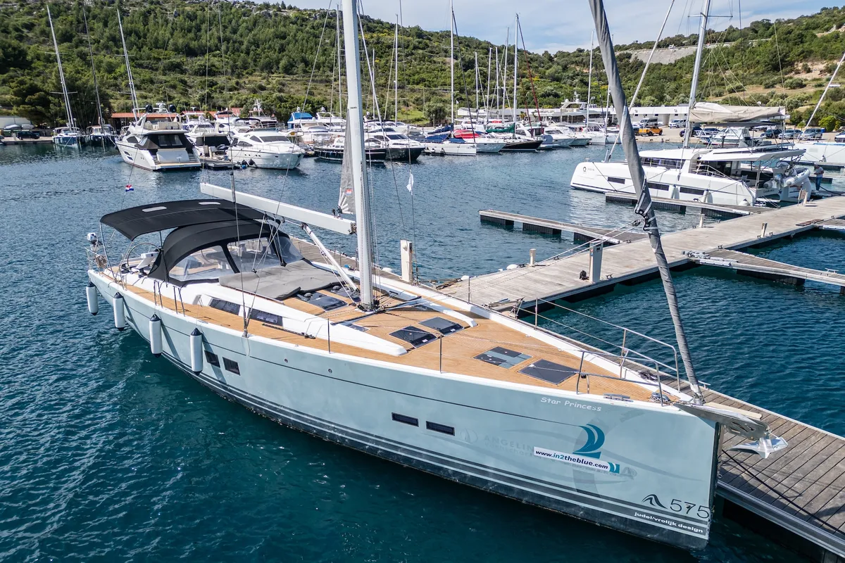 Star Princess, a Hanse 575 sailboat at Primošten, Croatia