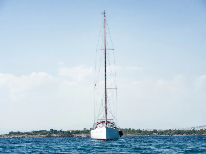 Exterior view of Vori, a Beneteau Oceanis 473 sailboat at Athens, Greece