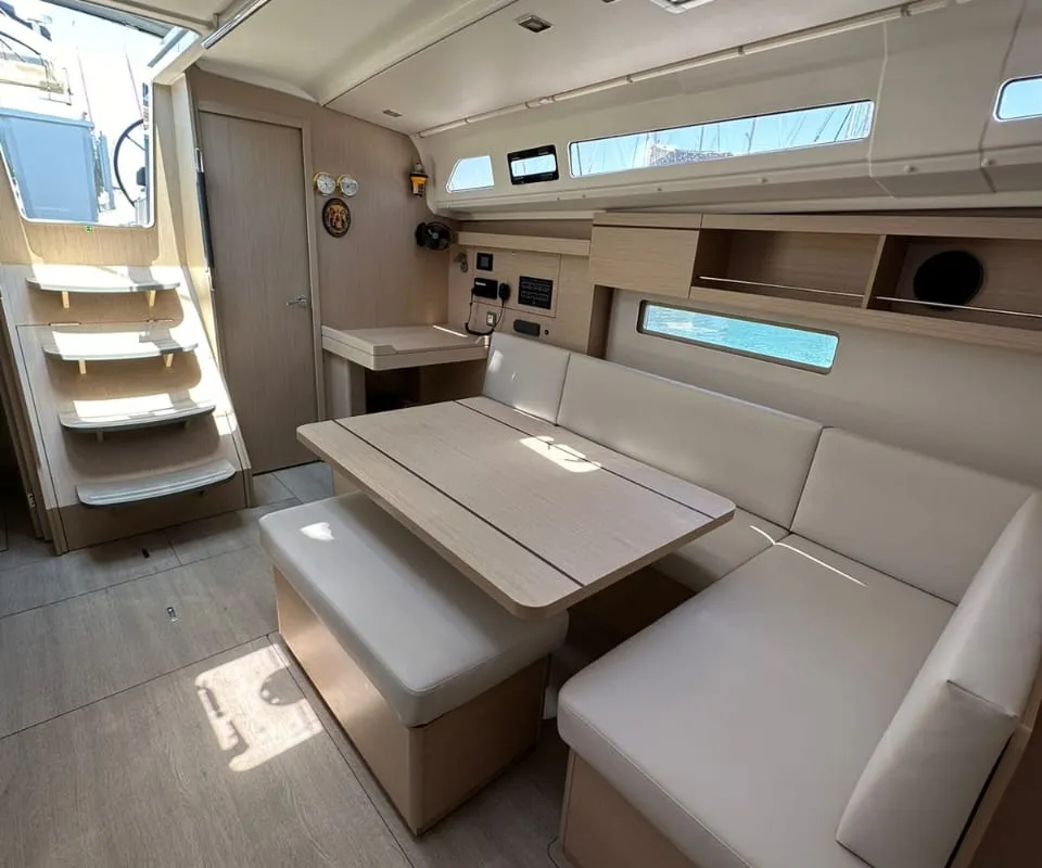 Salon of Monterey, a Beneteau Oceanis 40.1 sailboat at Municipal Unit of Lefkada, Greece